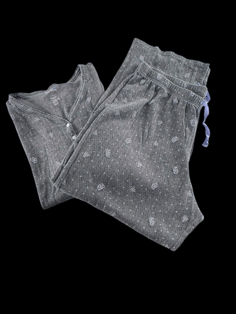 croft & barrow Kids Gray Floral Jogger Pants